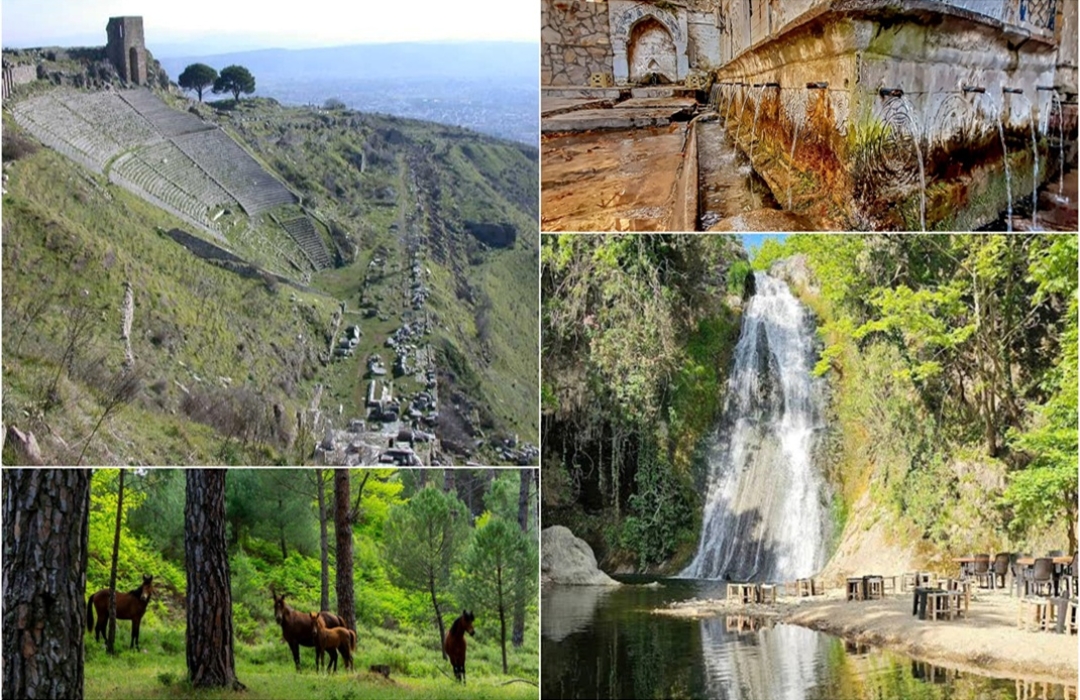 BAYRAMDA PERGAMON VE AİGAİ ANTİK KENTLERİ KOZAK YAYLASI  DARKALE KÖYÜ DOĞA YÜRÜYÜŞLERİ VE BADEMLİ KAMPI  